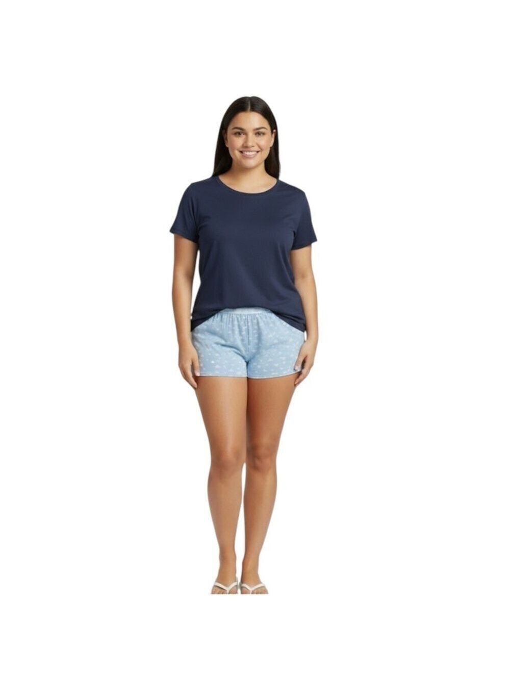 Disney Toy Story Cloud Size 3XL (22W-24W) Blue Elastic Waist Shorts
